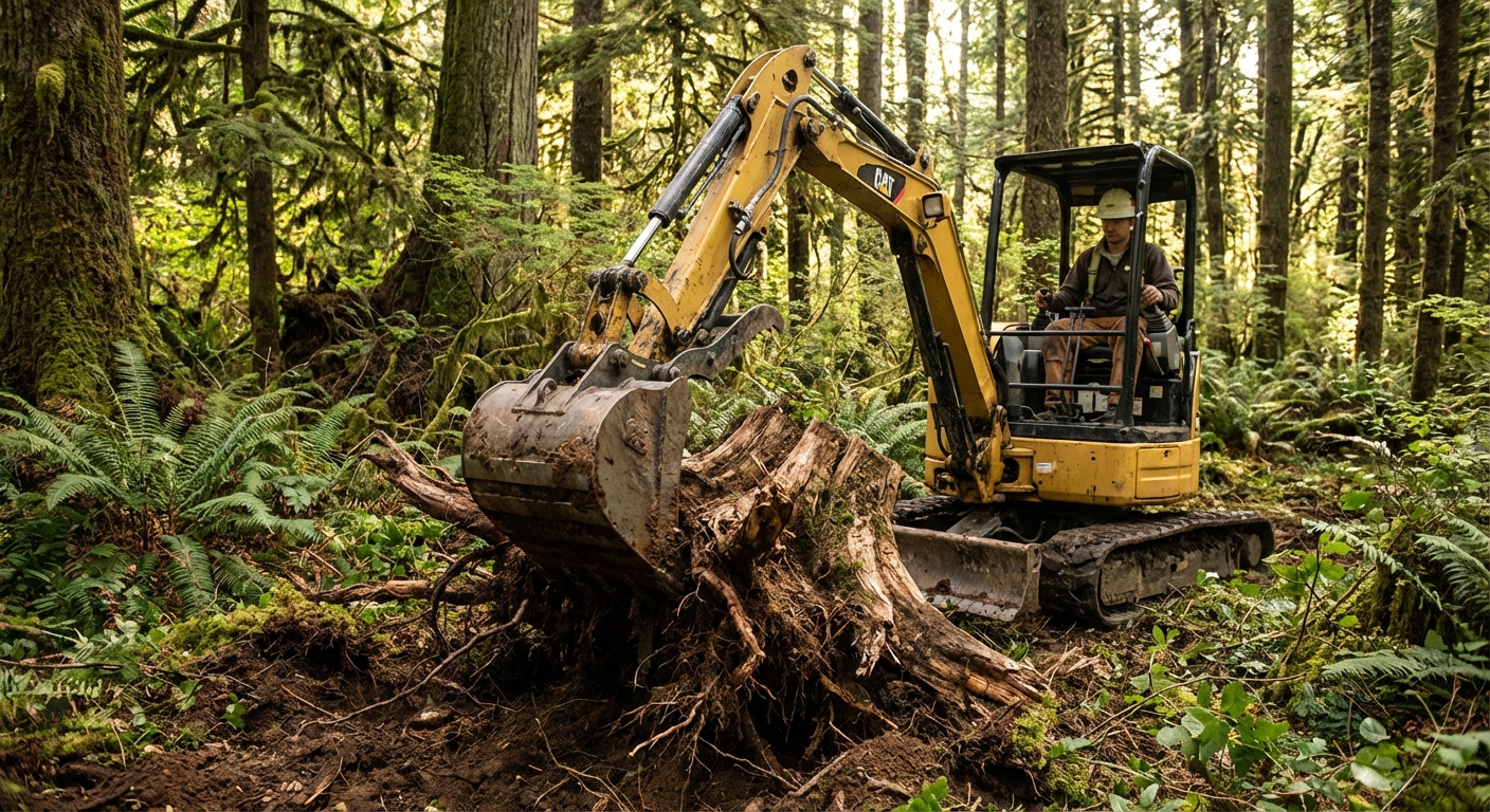 découvrez quelle mini pelle choisir pour arracher efficacement des souches d'arbres, avec nos conseils adaptés à vos besoins de jardinage et travaux forestiers.