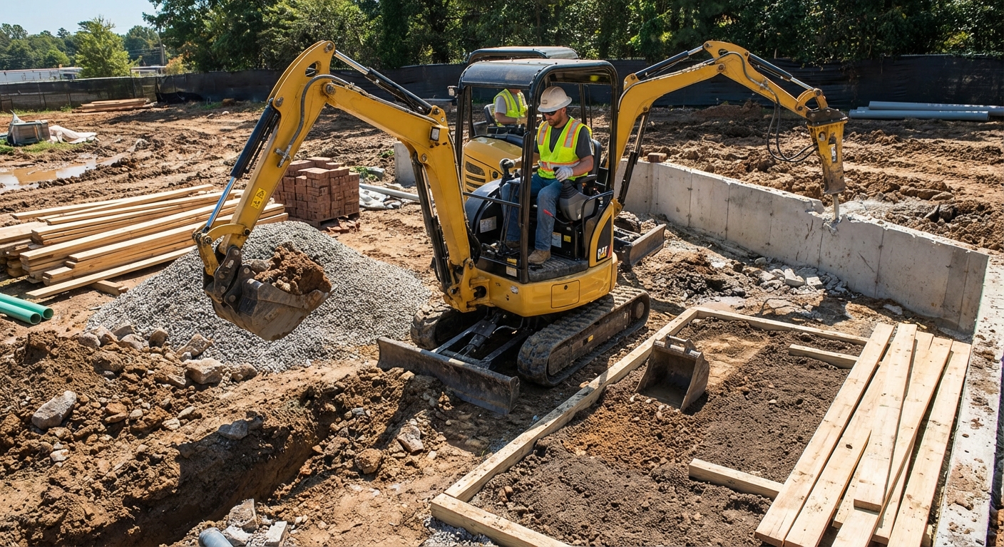 découvrez les différents travaux réalisables avec une mini-pelle, idéale pour les petits chantiers, la rénovation, le terrassement et les espaces restreints.